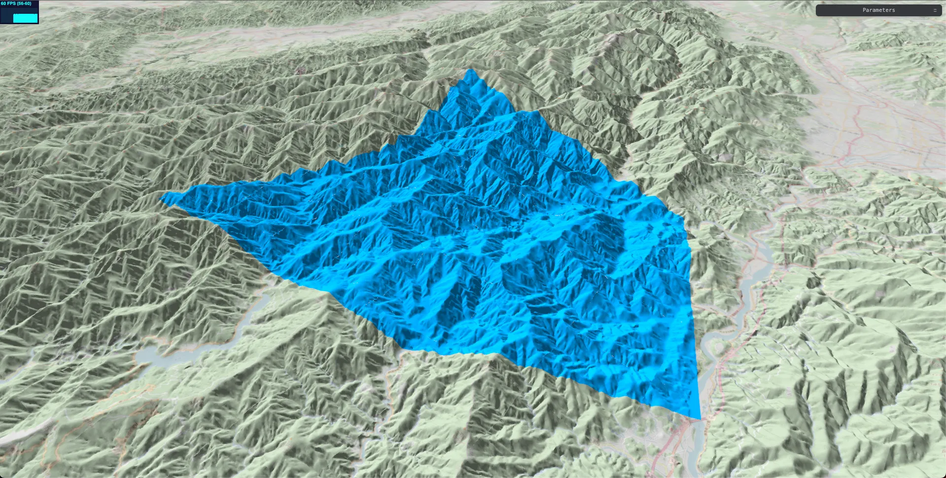 Rendering Polygons along the Terrain using a Stencil Test